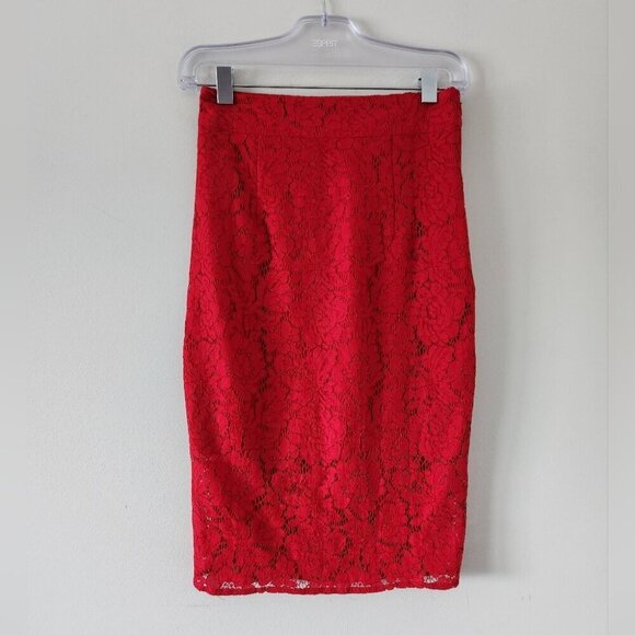 MARCIANO | Sexy Lace Skirt Pencil Sz 4 - Picture 2 of 5